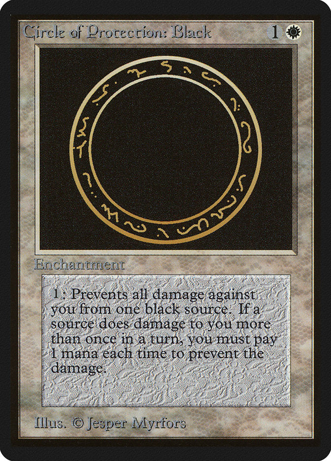 Circle of Protection: Black Limited Edition Beta | Card Citadel