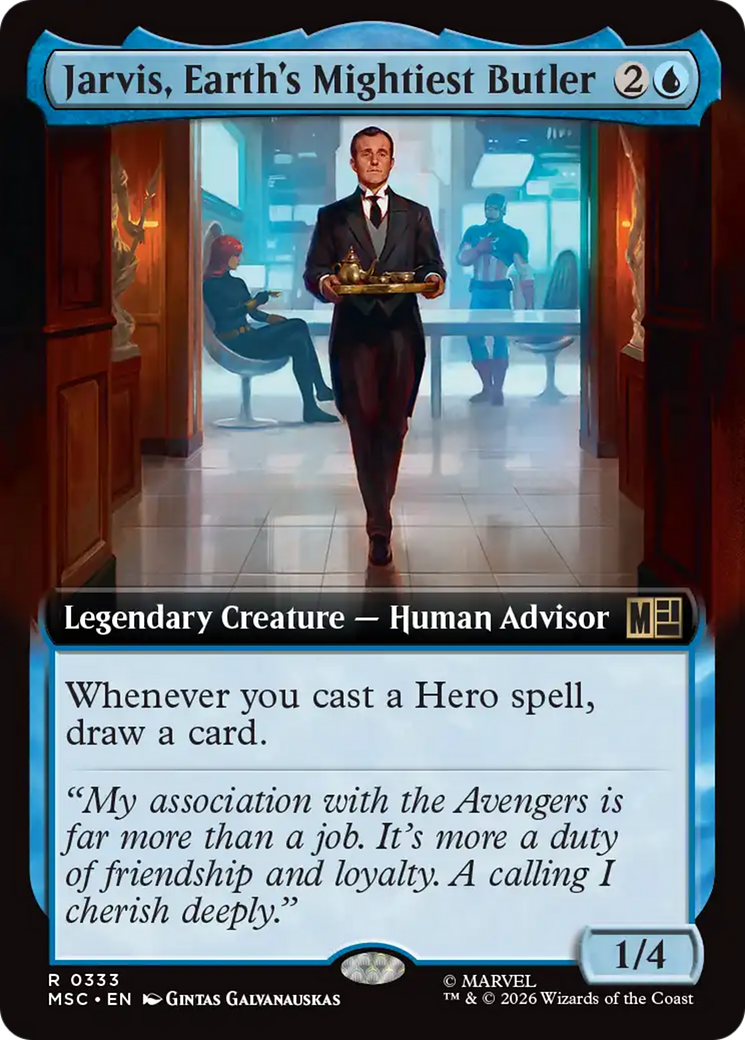 Jarvis, Earth's Mightiest Butler (Extended Art) [Marvel Super Heroes Commander] | Card Citadel