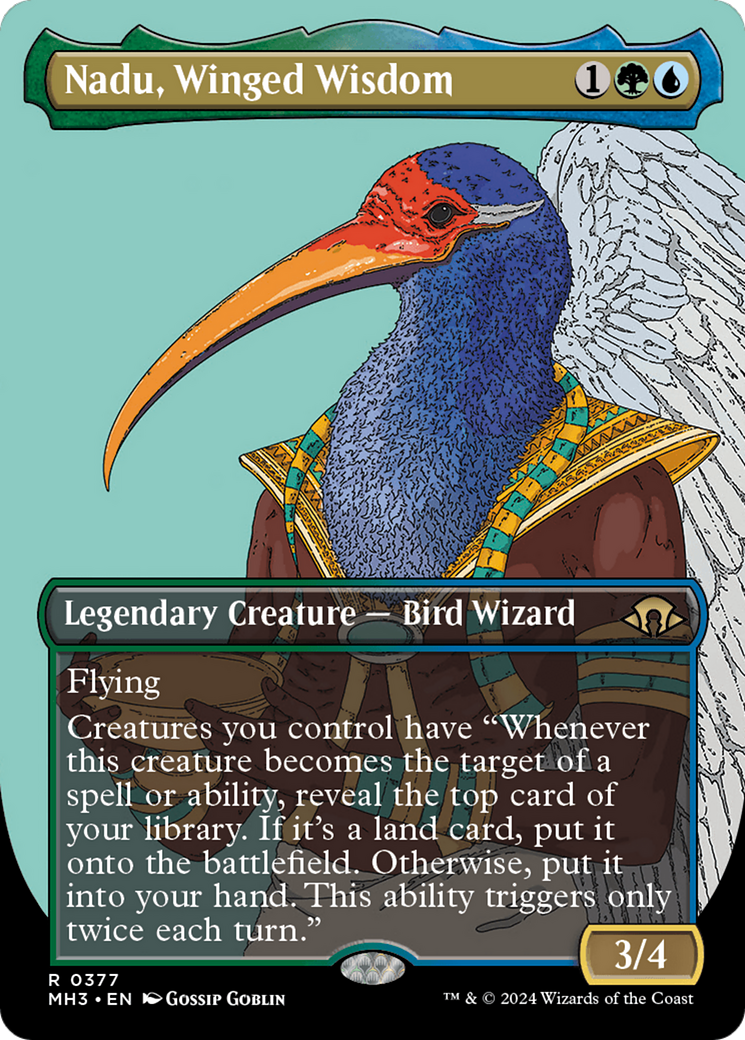 Nadu, Winged Wisdom (Borderless) [Modern Horizons 3] | Card Citadel