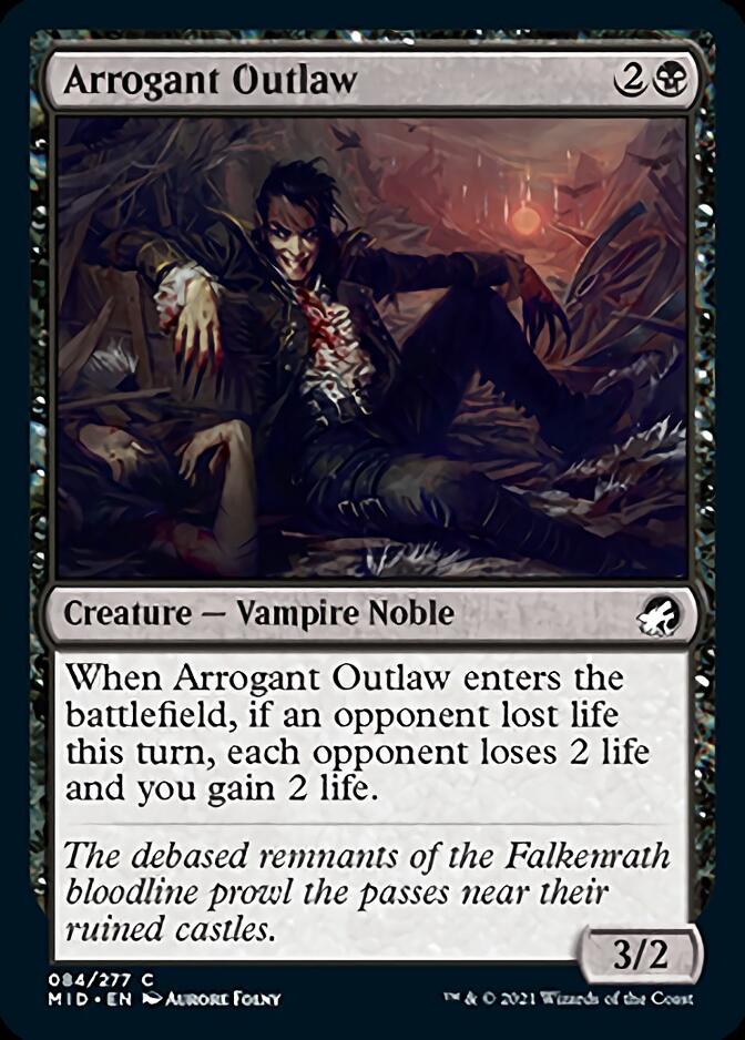 Arrogant Outlaw [Innistrad: Midnight Hunt] | Card Citadel