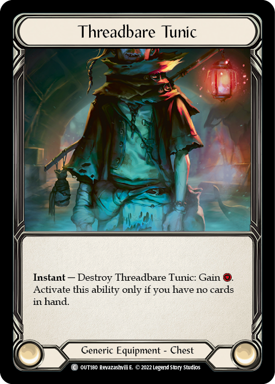 Threadbare Tunic [OUT180] (Outsiders) | Card Citadel