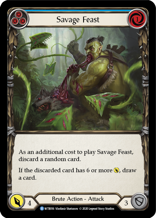 Savage Feast (Blue) [U-WTR016] (Welcome to Rathe Unlimited)  Unlimited Normal | Card Citadel