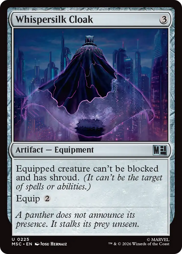 Whispersilk Cloak (Surge Foil) [Marvel Super Heroes Commander] | Card Citadel