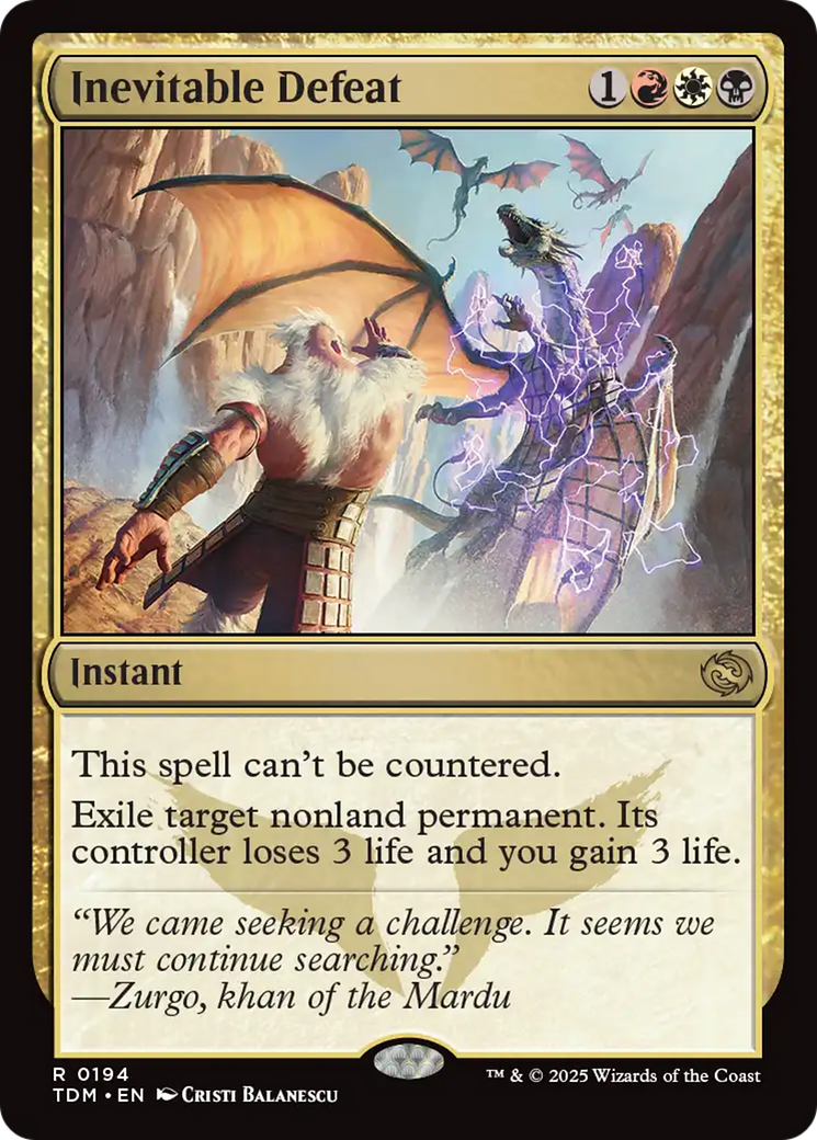 Inevitable Defeat [Tarkir: Dragonstorm] | Card Citadel
