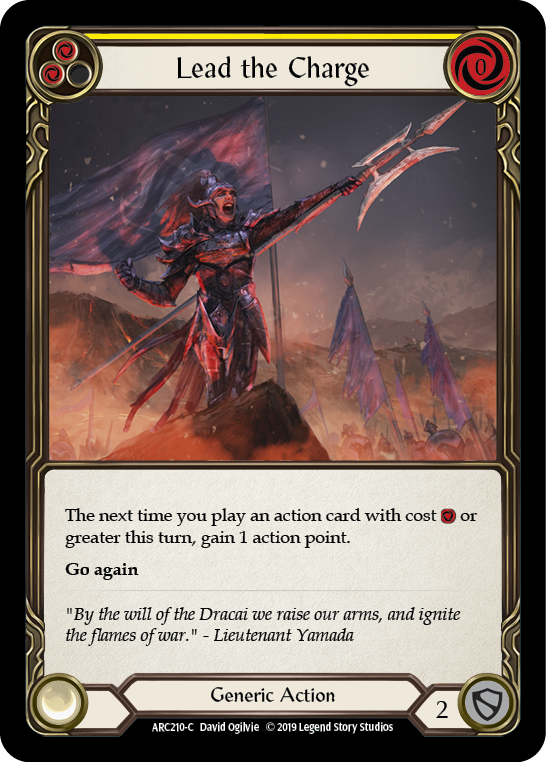 Lead the Charge (Yellow) [ARC210-C] (Arcane Rising)  1st Edition Normal | Card Citadel