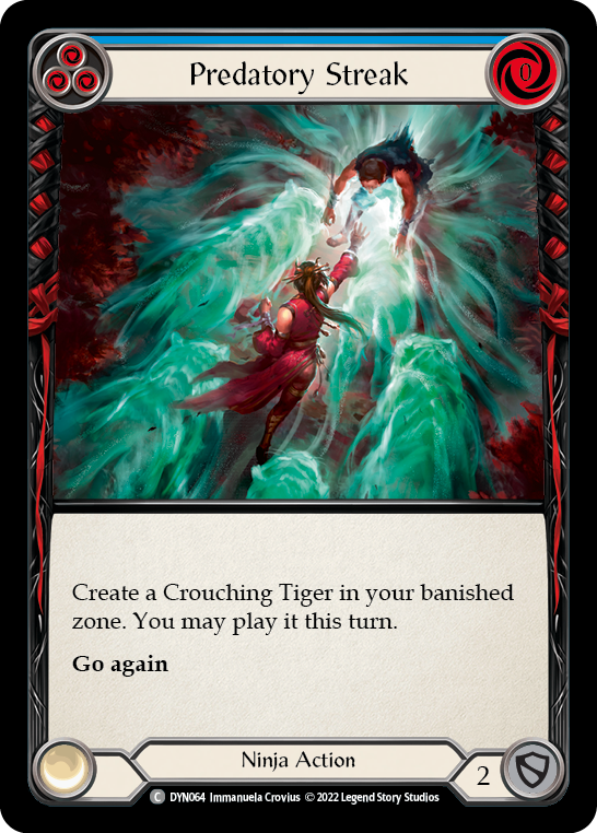 Predatory Streak (Blue) [DYN064] (Dynasty)  Rainbow Foil | Card Citadel