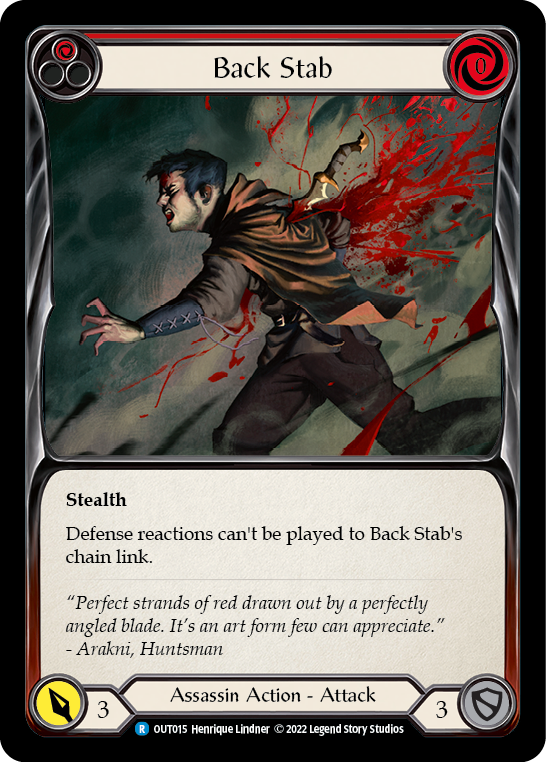 Back Stab (Red) [OUT015] (Outsiders)  Rainbow Foil | Card Citadel