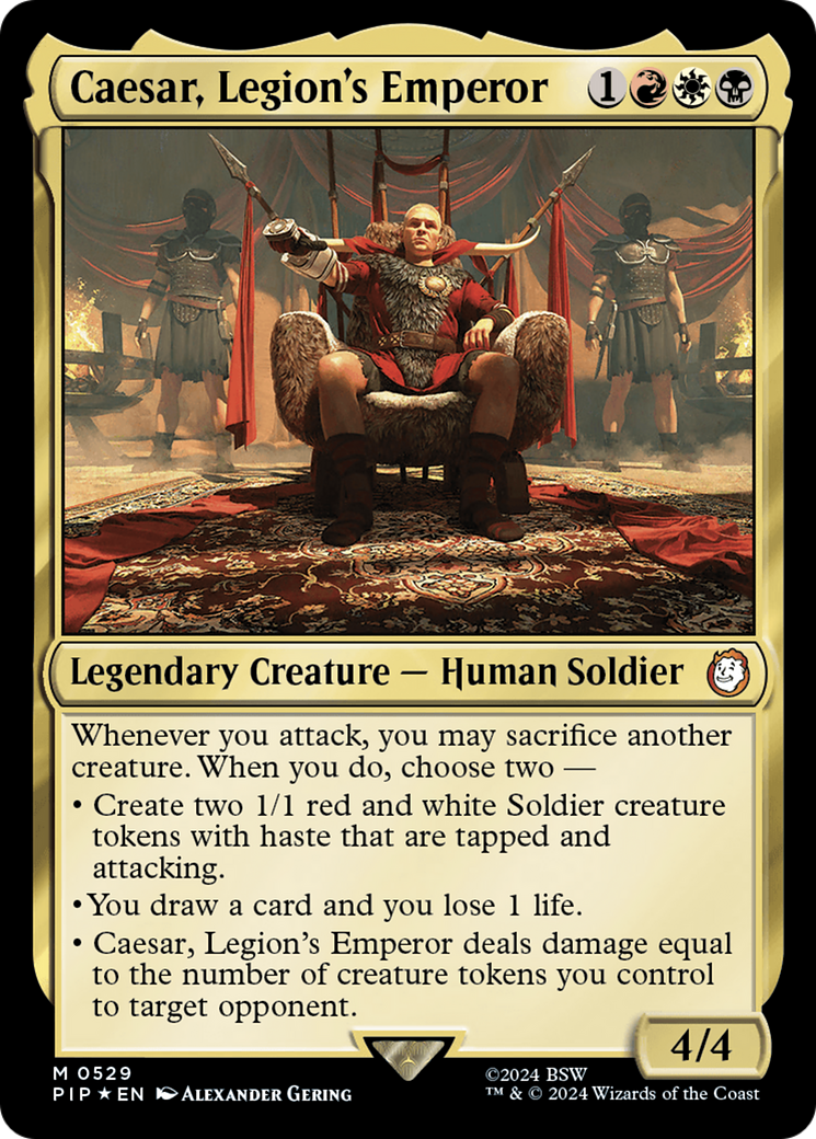 Caesar, Legion's Emperor (Surge Foil) [Fallout] | Card Citadel