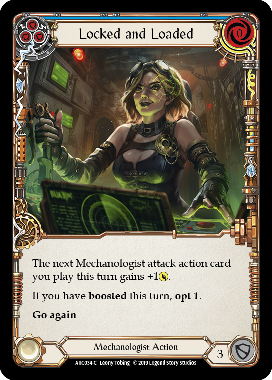 Locked and Loaded (Blue) [ARC034-C] (Arcane Rising)  1st Edition Rainbow Foil | Card Citadel