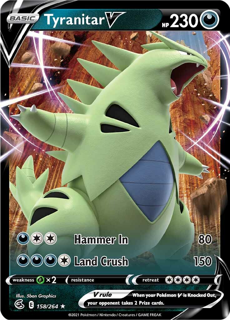 Tyranitar V (158/264) [Sword & Shield: Fusion Strike] | Card Citadel