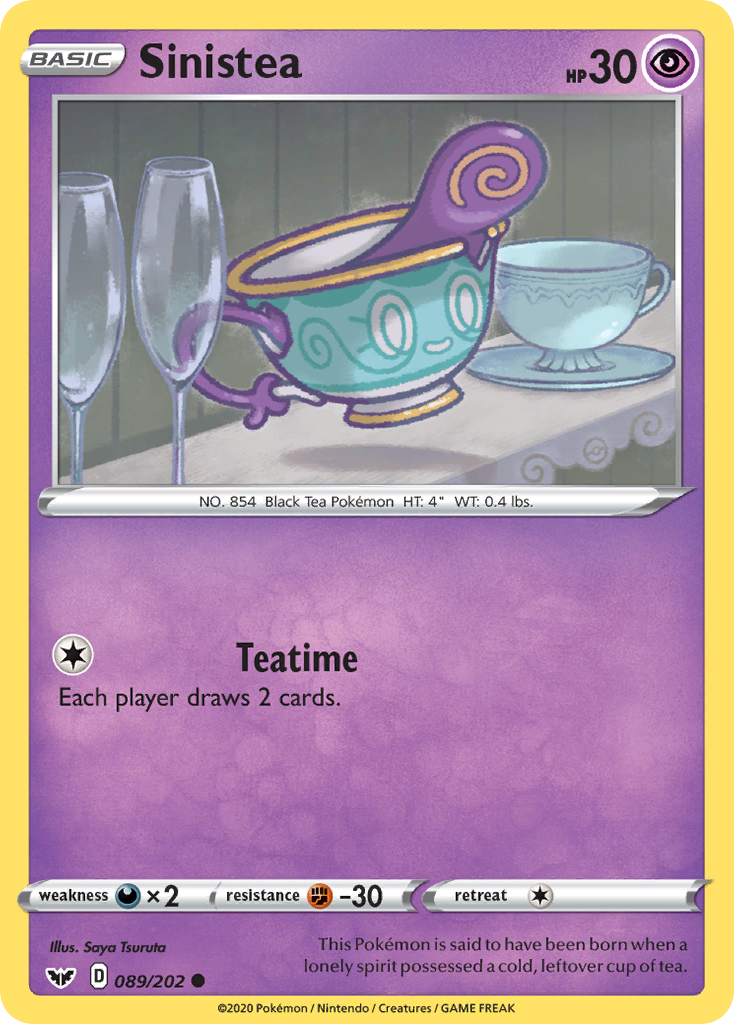 Sinistea (089/202) [Sword & Shield: Base Set] | Card Citadel