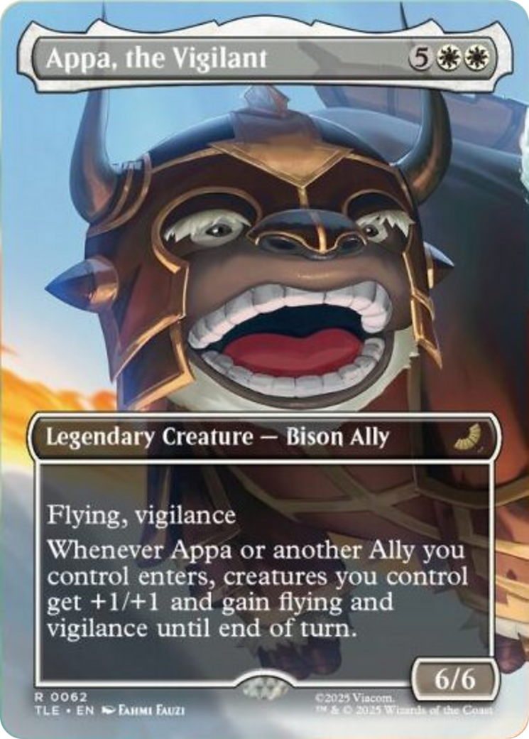 Appa, the Vigilant (Borderless) [Avatar: The Last Airbender: Eternal-Legal] | Card Citadel