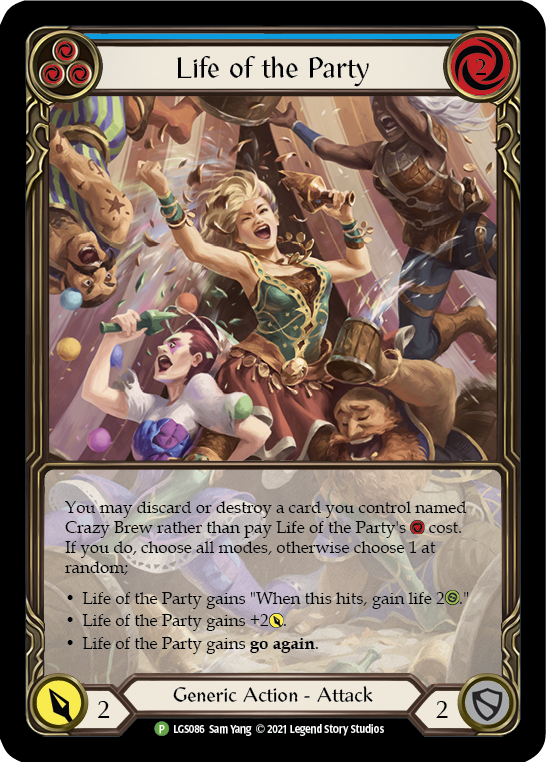 Life of the Party (Blue) [LGS086] (Promo)  Rainbow Foil | Card Citadel