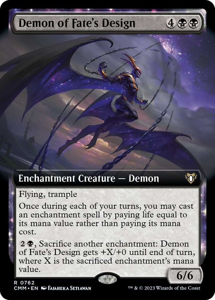 Demon of Fate's Design (Extended Art) [Commander Masters] | Card Citadel