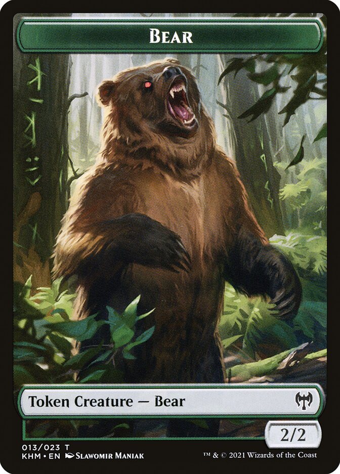 Treasure // Bear Double-Sided Token [Kaldheim Tokens] | Card Citadel