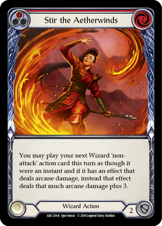 Stir the Aetherwinds (Red) [ARC129-R] (Arcane Rising)  1st Edition Normal | Card Citadel