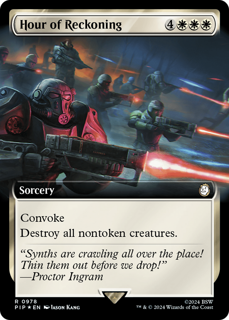 Hour of Reckoning (Extended Art) (Surge Foil) [Fallout] | Card Citadel