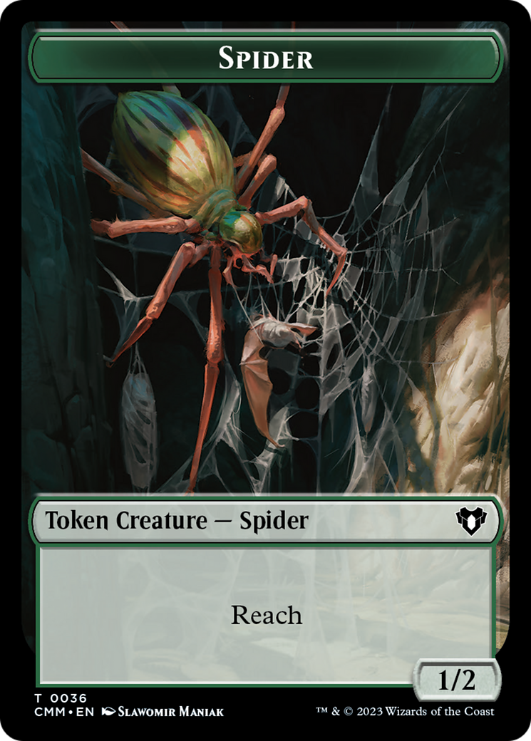 Wurm // Spider Double-Sided Token [Commander Masters Tokens] | Card Citadel