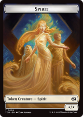 Spirit (0008) // Spirit (0009) Double-Sided Token [Tarkir: Dragonstorm Tokens] | Card Citadel