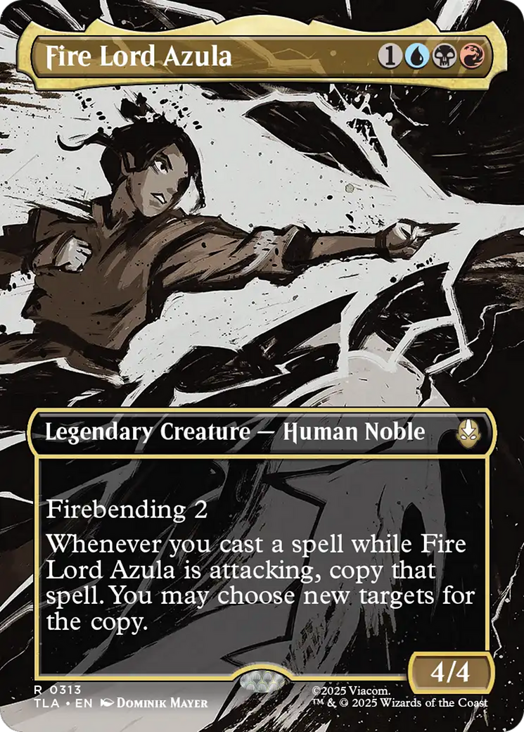 Fire Lord Azula (0313) (Borderless) [Avatar: The Last Airbender] | Card Citadel
