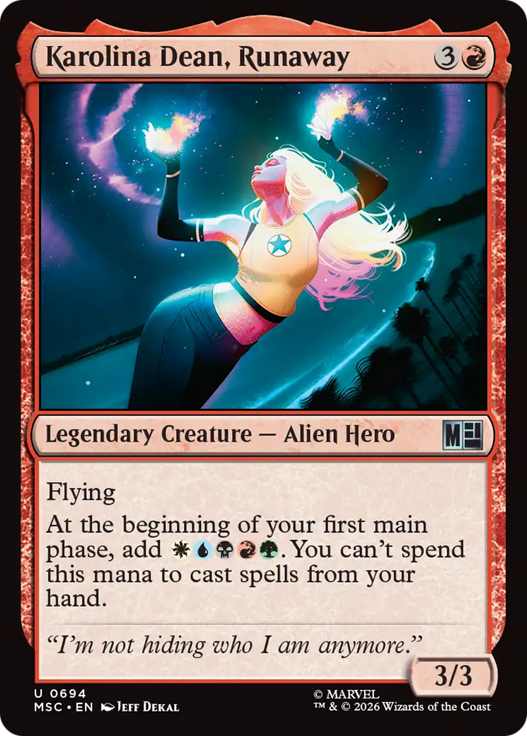 Karolina Dean, Runaway [Marvel Super Heroes Commander] | Card Citadel