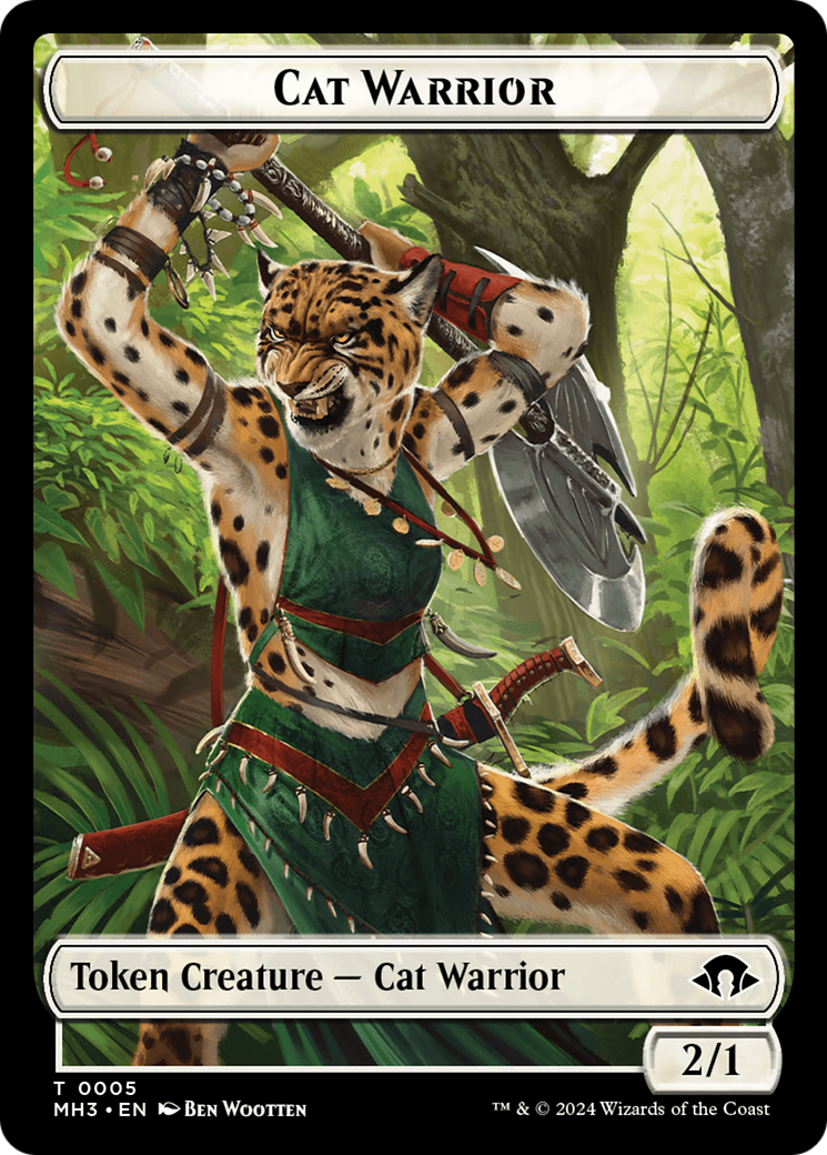 Cat Warrior Token [Modern Horizons 3 Tokens] | Card Citadel