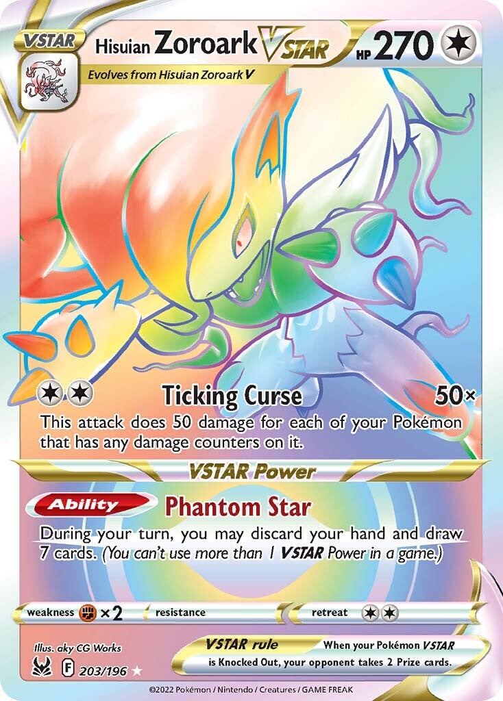 Hisuian Zoroark VSTAR (203/196) [Sword & Shield: Lost Origin] | Card Citadel