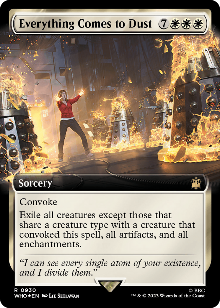 Everything Comes to Dust (Extended Art) (Surge Foil) [Doctor Who] | Card Citadel