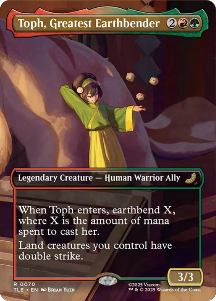 Toph, Greatest Earthbender (Borderless) [Avatar: The Last Airbender: Eternal-Legal] | Card Citadel