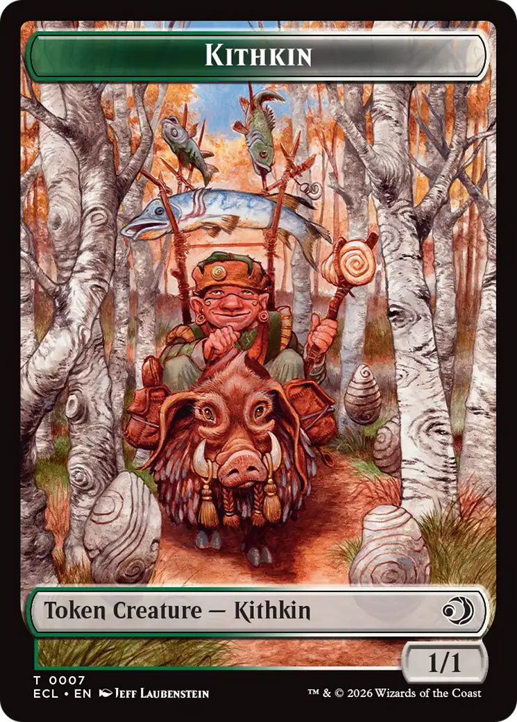 Elf // Kithkin (0007) Double-Sided Token [Lorwyn Eclipsed Tokens] | Card Citadel
