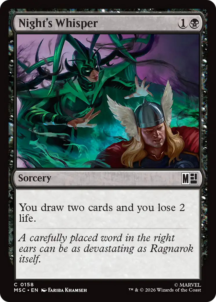 Night's Whisper [Marvel Super Heroes Commander] | Card Citadel
