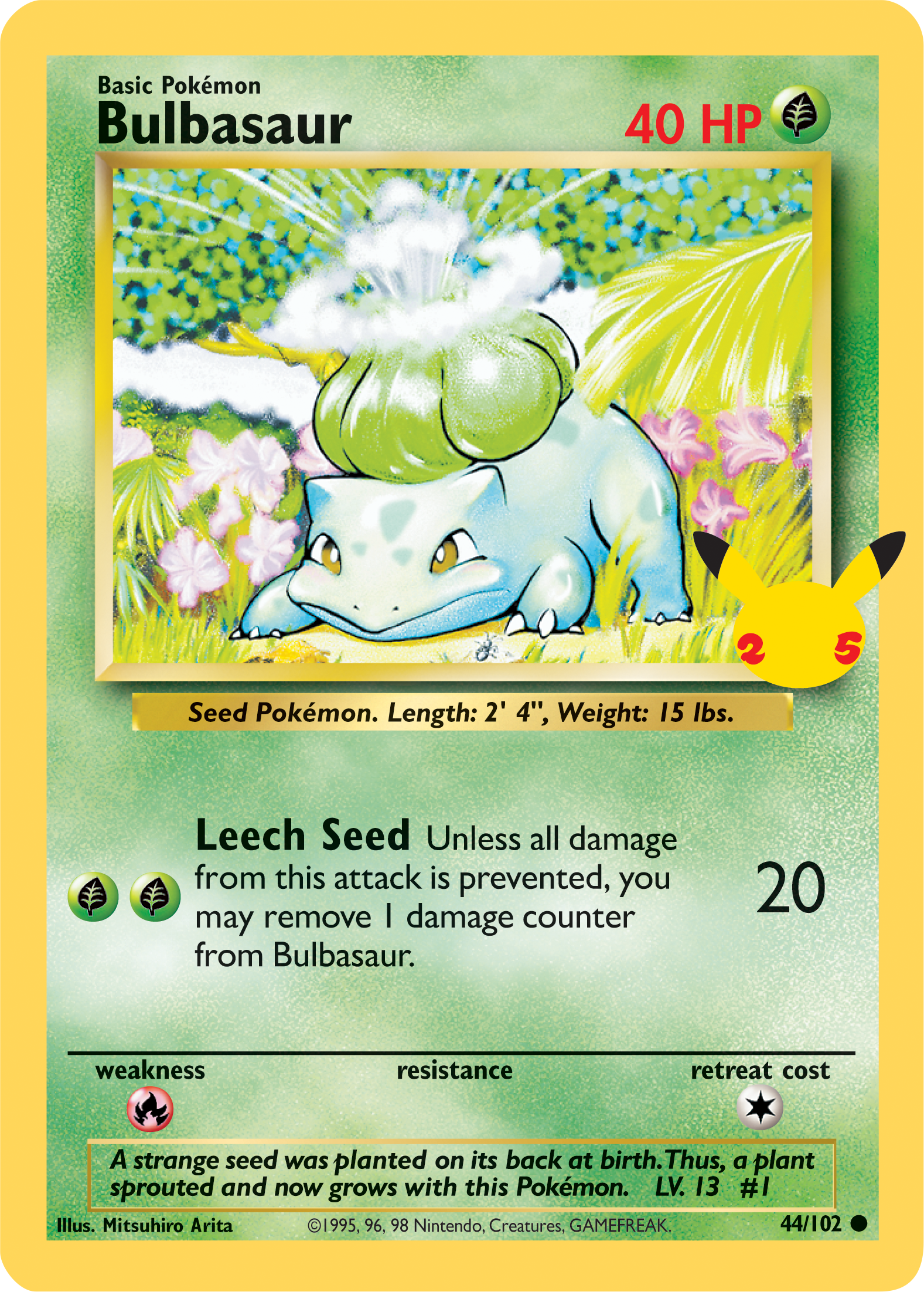 Bulbasaur (44/102) (Jumbo Card) [First Partner Pack] | Card Citadel