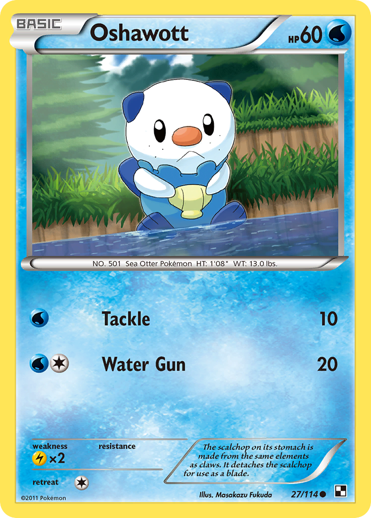 Oshawott (27/114) [Black & White: Base Set] | Card Citadel