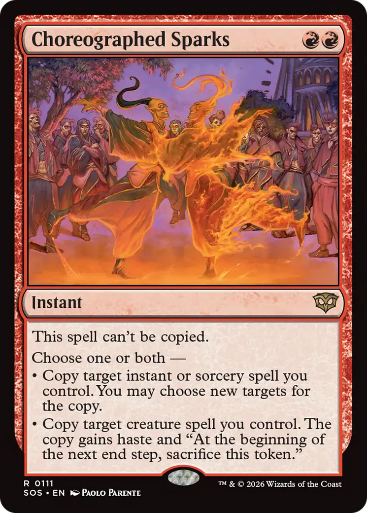 Choreographed Sparks [Secrets of Strixhaven] | Card Citadel