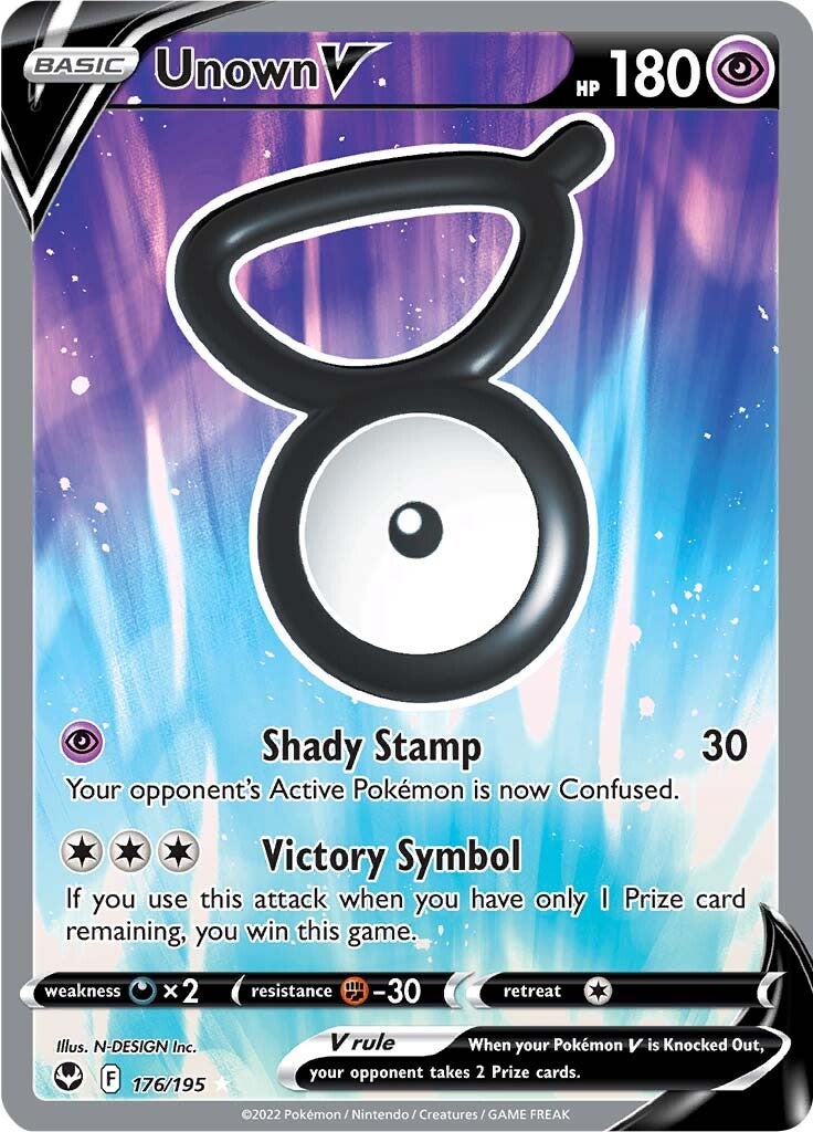 Unown V (176/195) [Sword & Shield: Silver Tempest] | Card Citadel