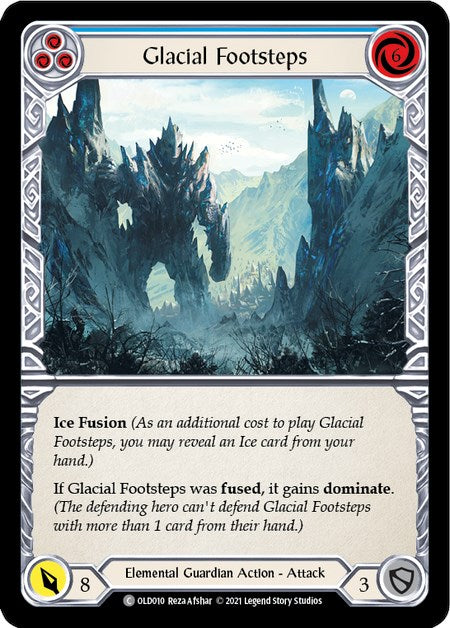 Glacial Footsteps (Blue) [OLD010] (Tales of Aria Oldhim Blitz Deck)  1st Edition Normal | Card Citadel