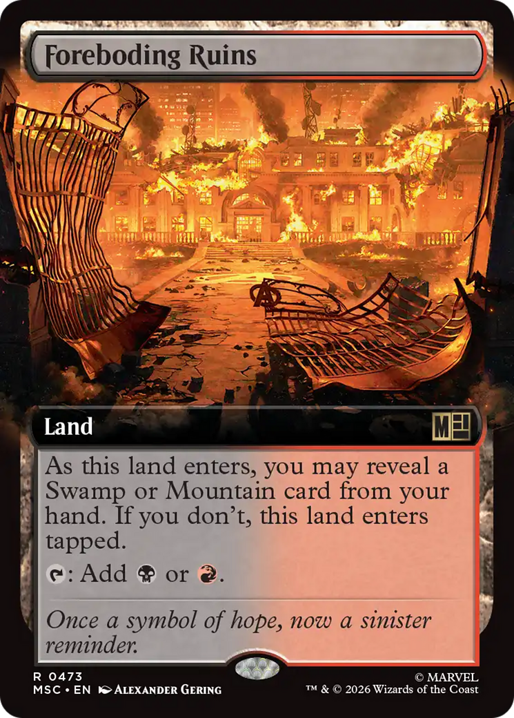 Foreboding Ruins (Extended Art) [Marvel Super Heroes Commander] | Card Citadel