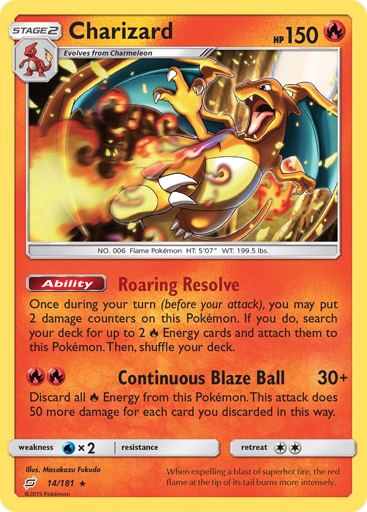 Charizard (14/181) (Theme Deck Exclusive) [Sun & Moon: Team Up] | Card Citadel