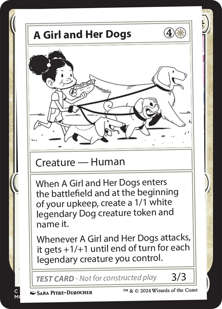 A Girl and Her Dogs [Mystery Booster 2 Playtest Cards] | Card Citadel