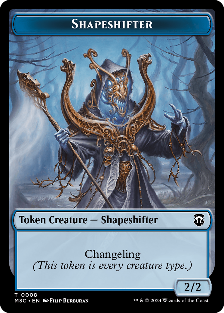 Dragon // Shapeshifter (0008) Double-Sided Token [Modern Horizons 3 Commander Tokens] | Card Citadel