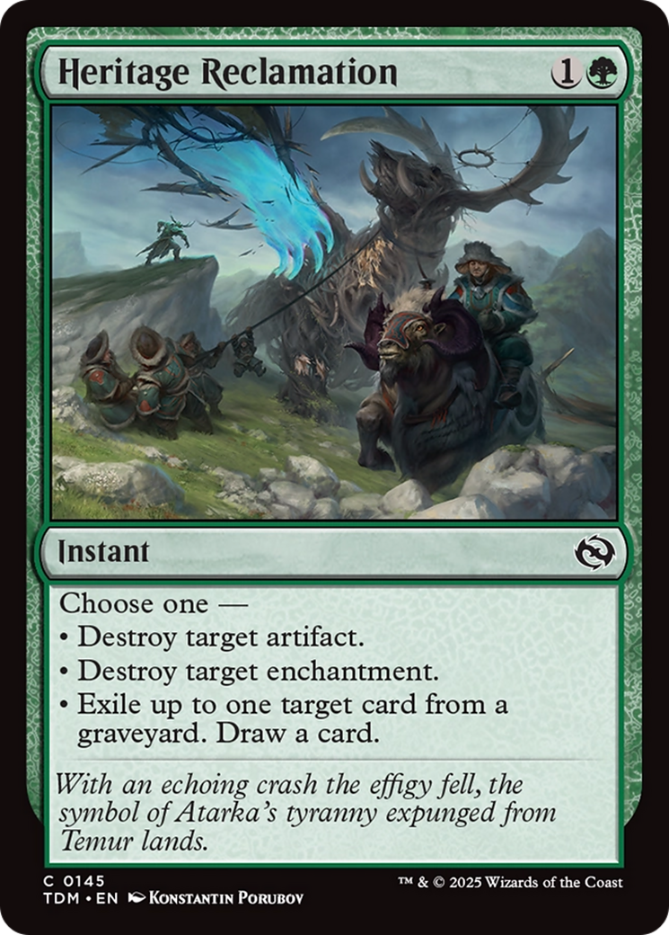 Heritage Reclamation [Tarkir: Dragonstorm] | Card Citadel