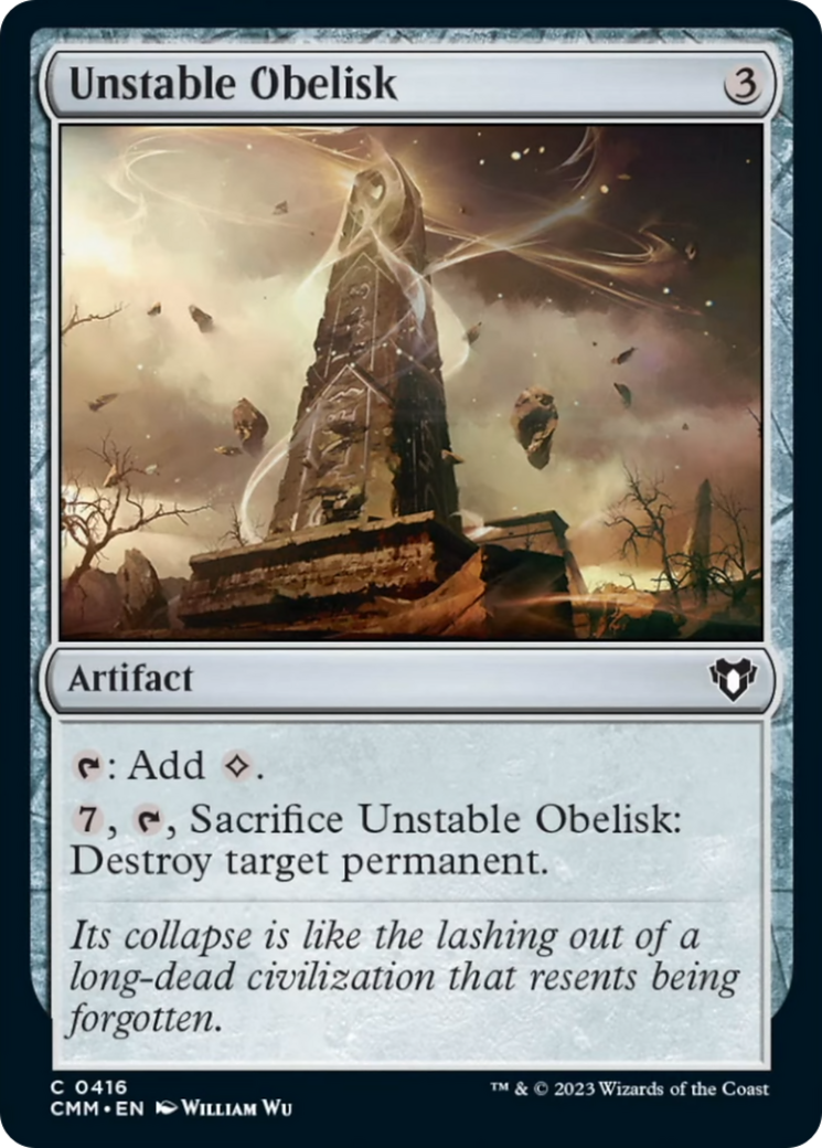 Unstable Obelisk [Commander Masters] | Card Citadel