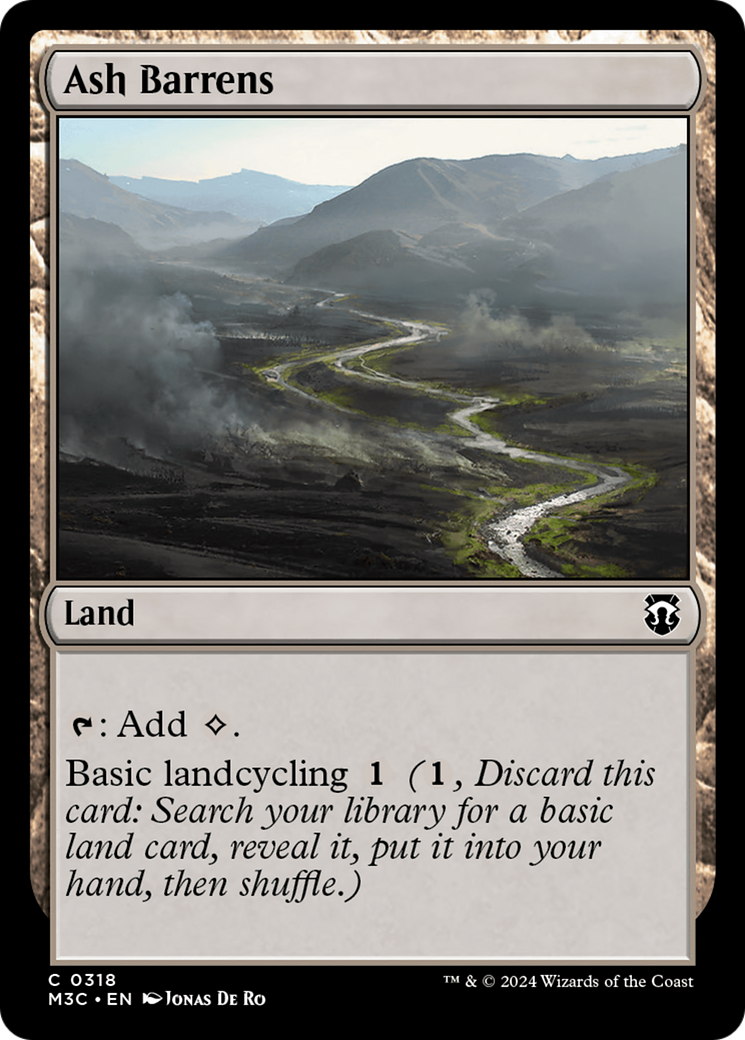 Ash Barrens (Ripple Foil) [Modern Horizons 3 Commander] | Card Citadel