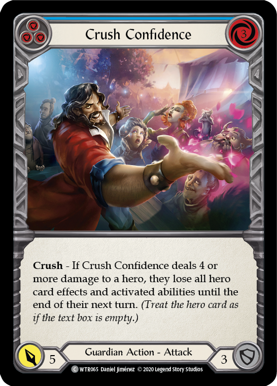 Crush Confidence (Blue) [U-WTR065] (Welcome to Rathe Unlimited)  Unlimited Rainbow Foil | Card Citadel