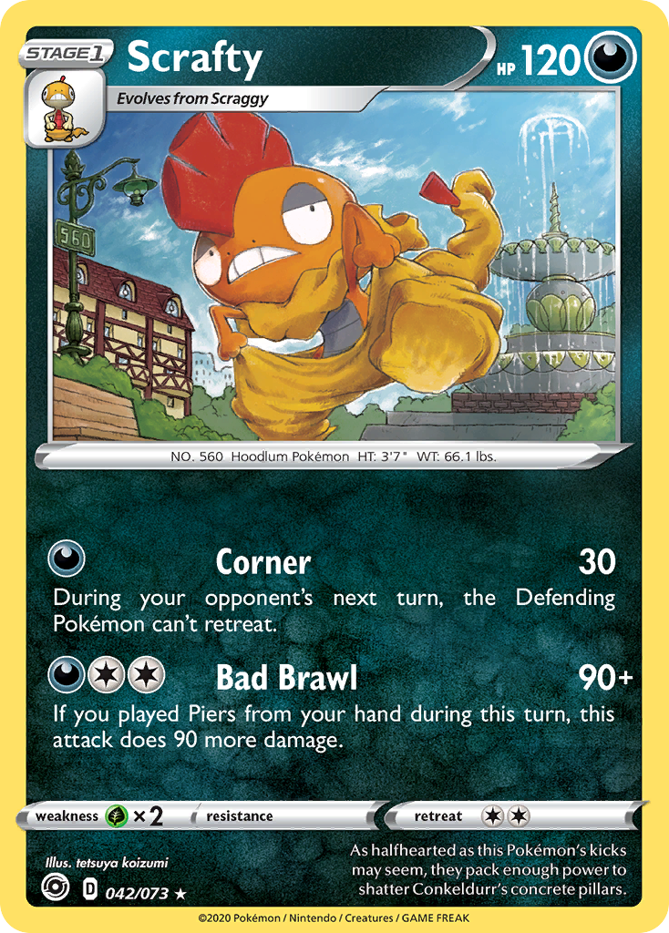 Scrafty (042/073) [Sword & Shield: Champion's Path] | Card Citadel