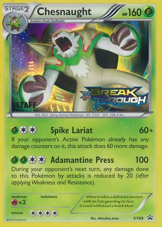 Chesnaught (XY68) (Staff) [XY: Black Star Promos] | Card Citadel