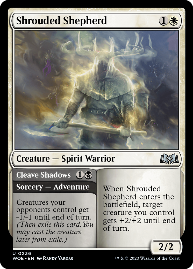 Shrouded Shepherd // Cleave Shadows [Wilds of Eldraine] | Card Citadel