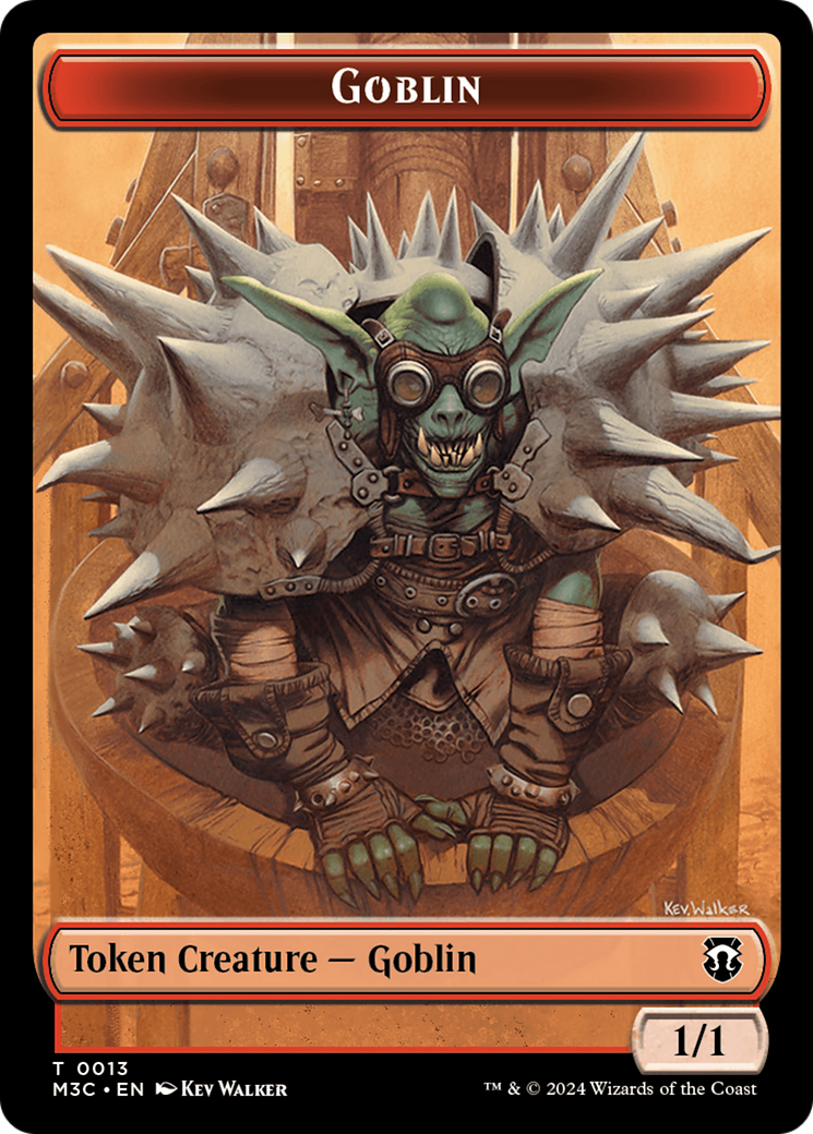 Tarmogoyf (Ripple Foil) // Goblin Double-Sided Token [Modern Horizons 3 Commander Tokens] | Card Citadel