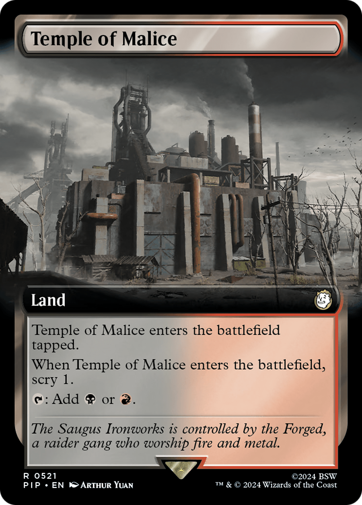 Temple of Malice (Extended Art) [Fallout] | Card Citadel