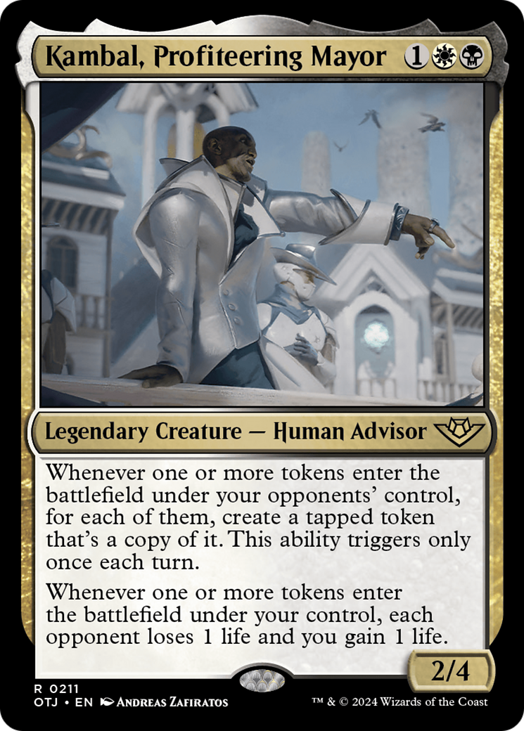 Kambal, Profiteering Mayor [Outlaws of Thunder Junction] | Card Citadel